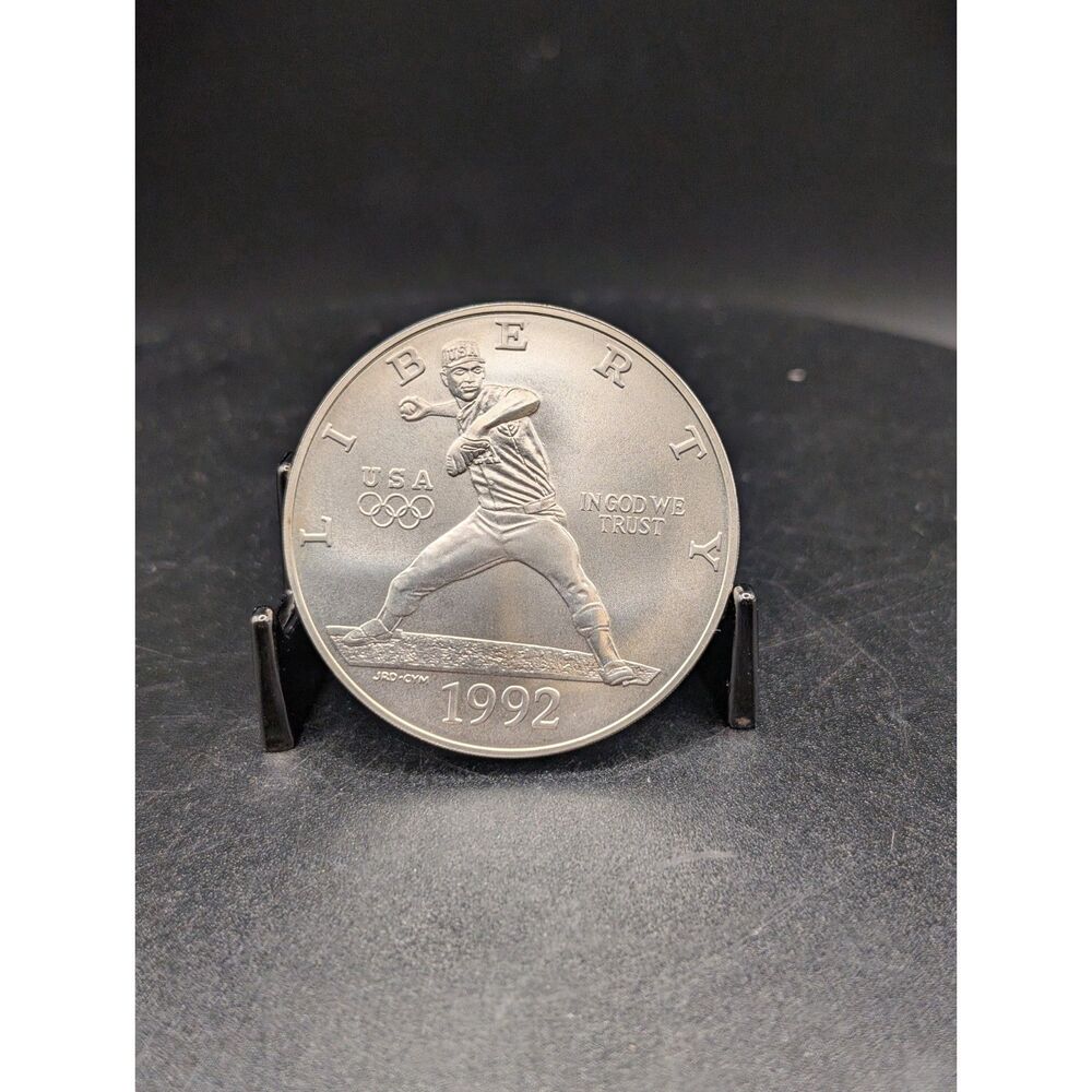 1992 D XXI Olympiad Baseball Silver Dollar Commemorative Uncirculated Coin